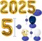 Graduation Party Supplies 2025 Decorations Kit, Gold 2025 Balloons, Graduation Photo Booth Props 2025, Navy Blue Gold and White Balloons Set, Class of 2025, Congrats Grad